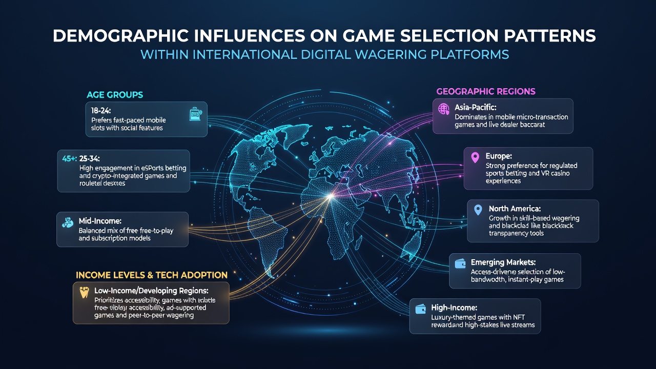 Regional maps and statistics illustrating geographic differences in wagering game choices