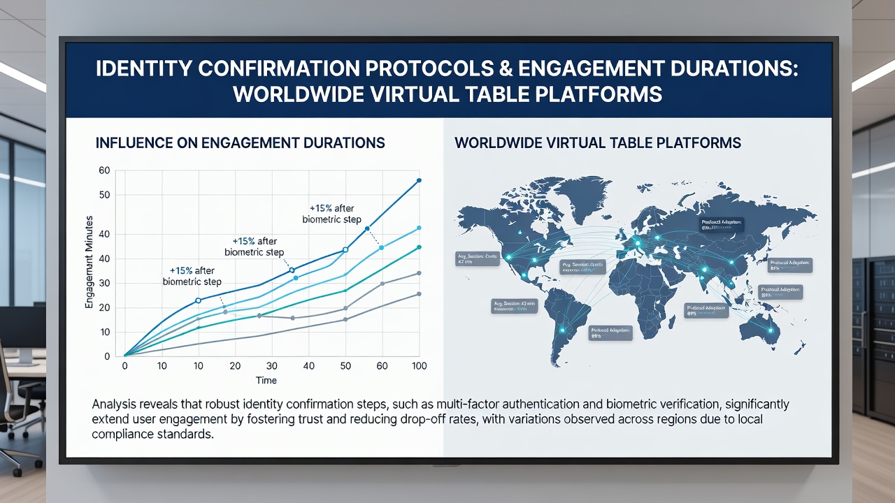 Analytics dashboard displaying session duration metrics before and after protocol updates on virtual tables
