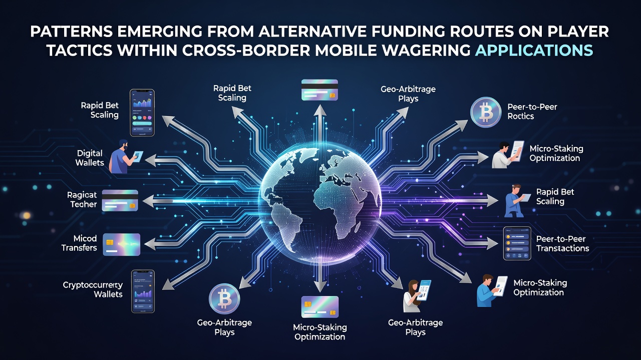 Mobile wagering app interface showing funding options across international borders